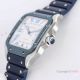 TW Factory 1-1 Replica Cartier Santos 9015 Blue ADLC Bezel with Rubber Strap (7)_th.jpg